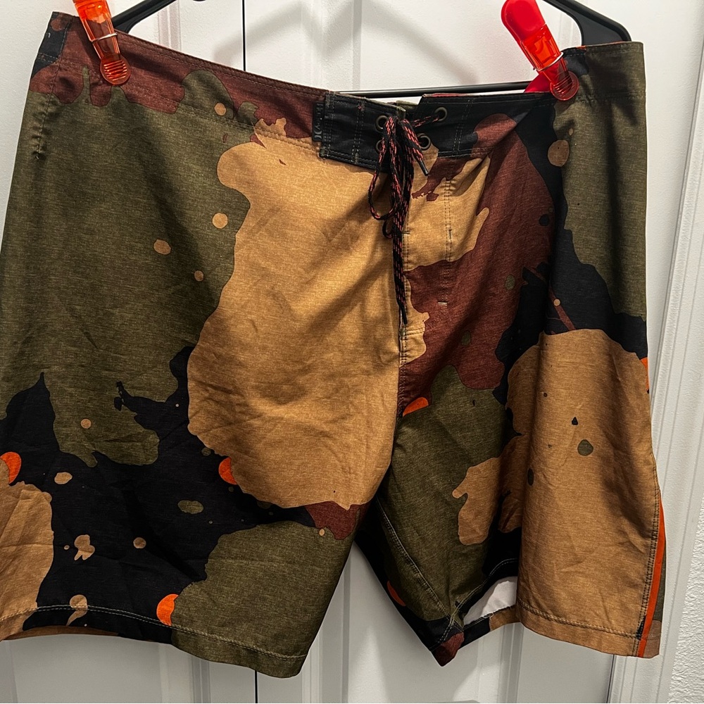 Hurley Camouflage Board Shorts - Green, Brown, Black
